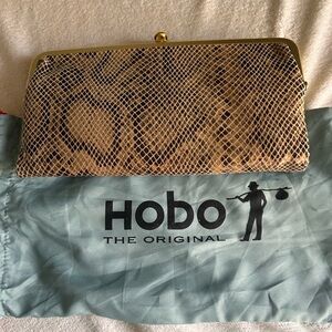 HOBO Brown Snake Pattern Clutch